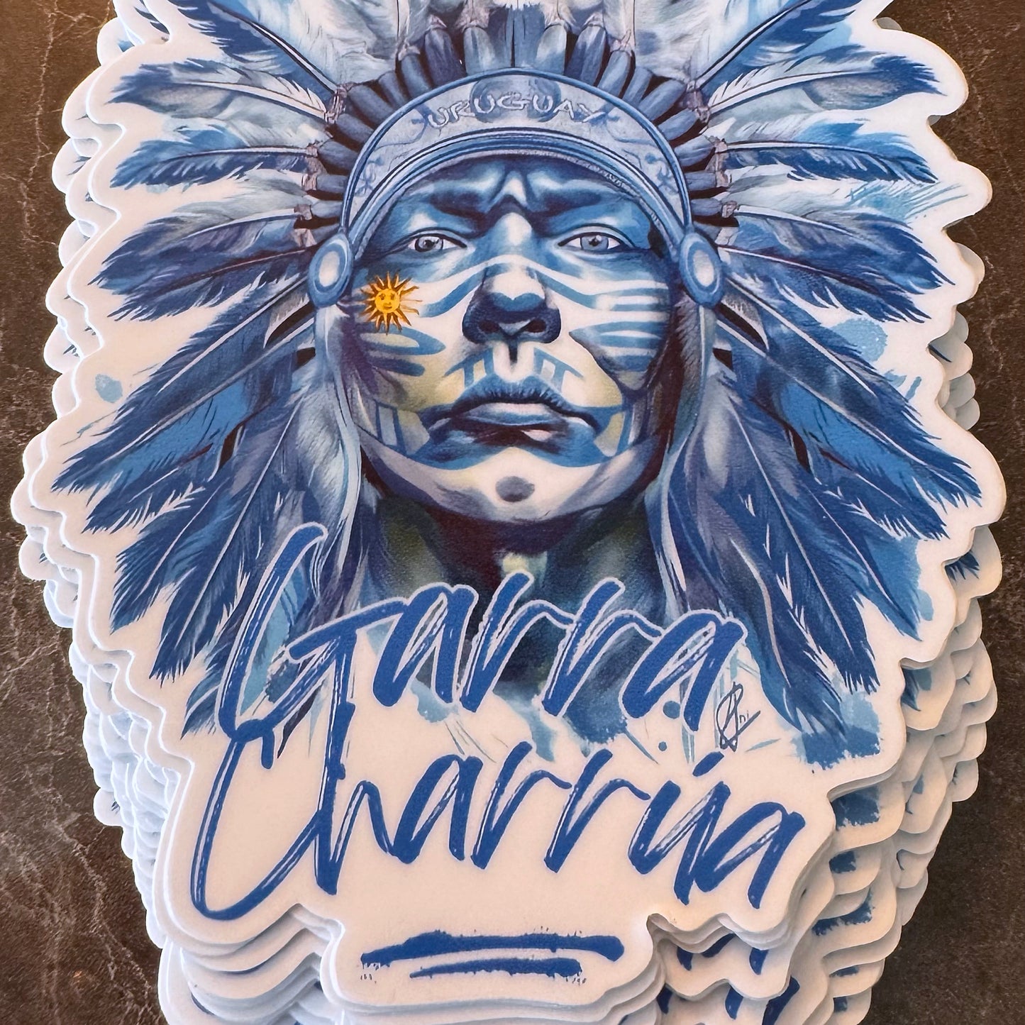 Charrua Stickers - Resistentes - 2 tamaños