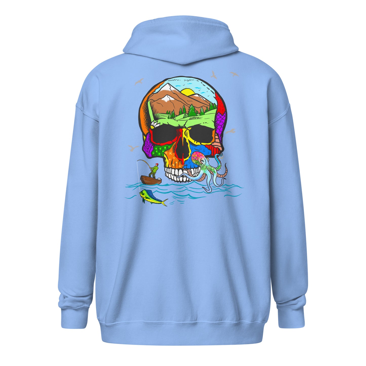 Fishing Skull - Unisex ZIP Hoodie