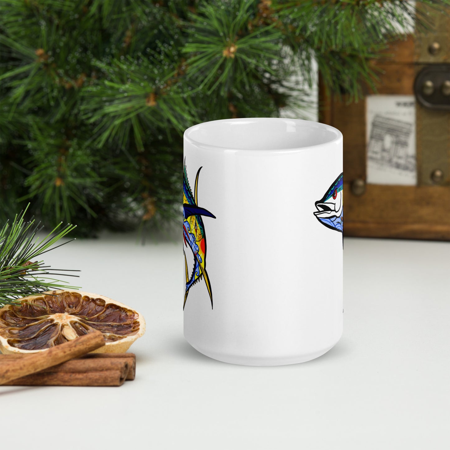 Mean Tuna - 15 oz White glossy mug