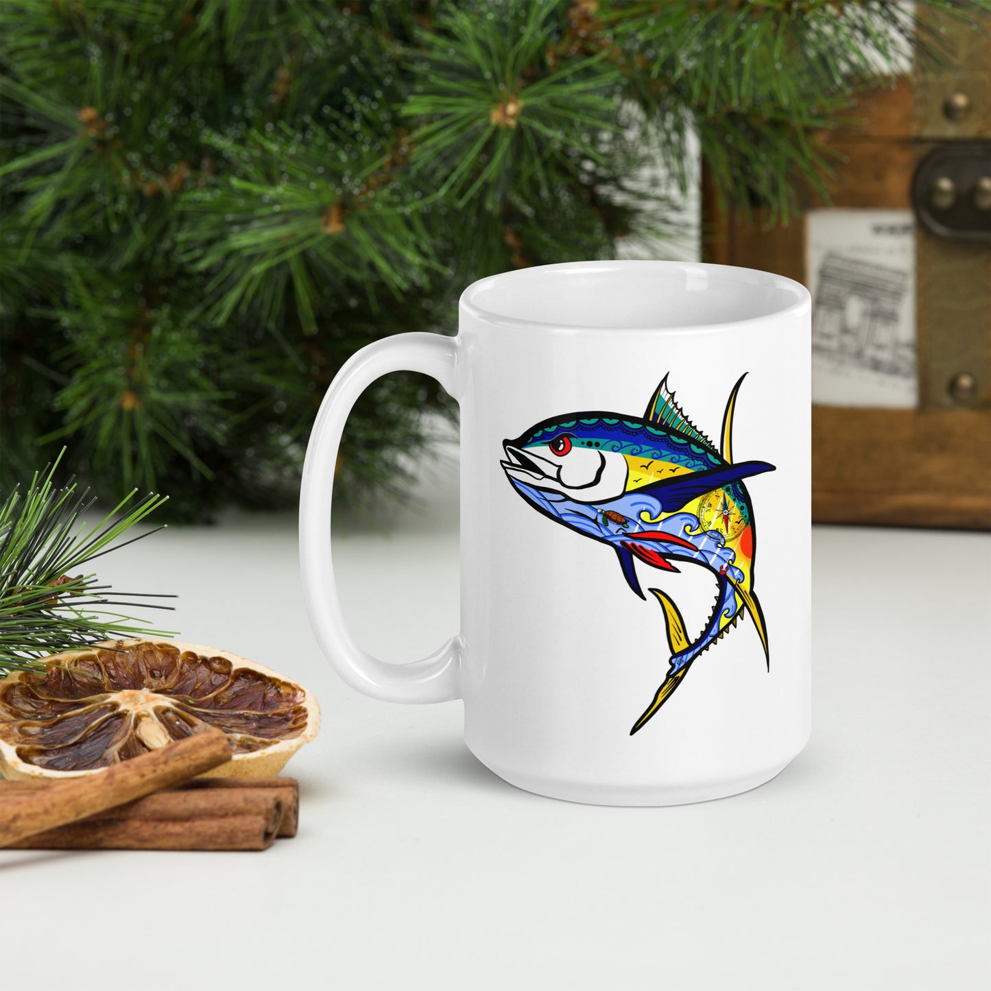Mean Tuna - 15 oz White glossy mug