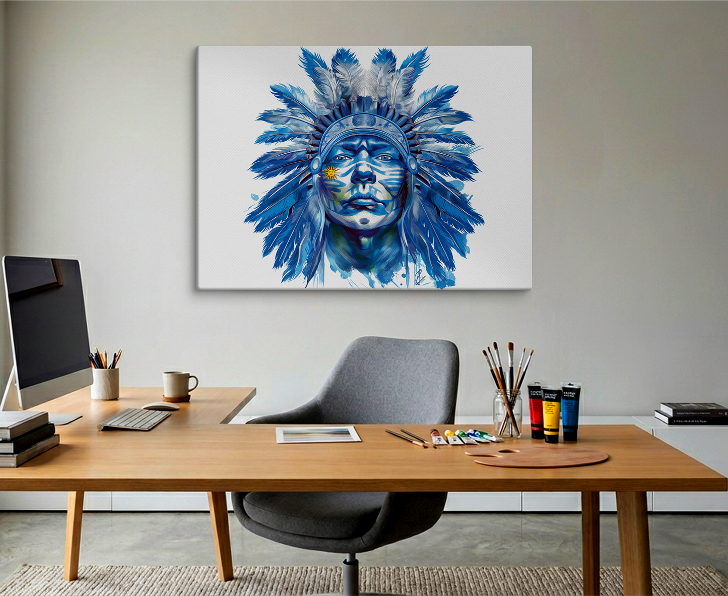 Uruguay Canvas - "Sangre Charrúa" BIG (40x55 inches/pulgadas)