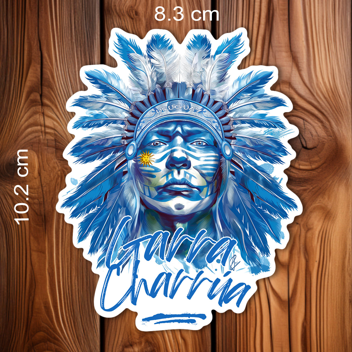 Charrua Stickers - Resistentes - 2 tamaños