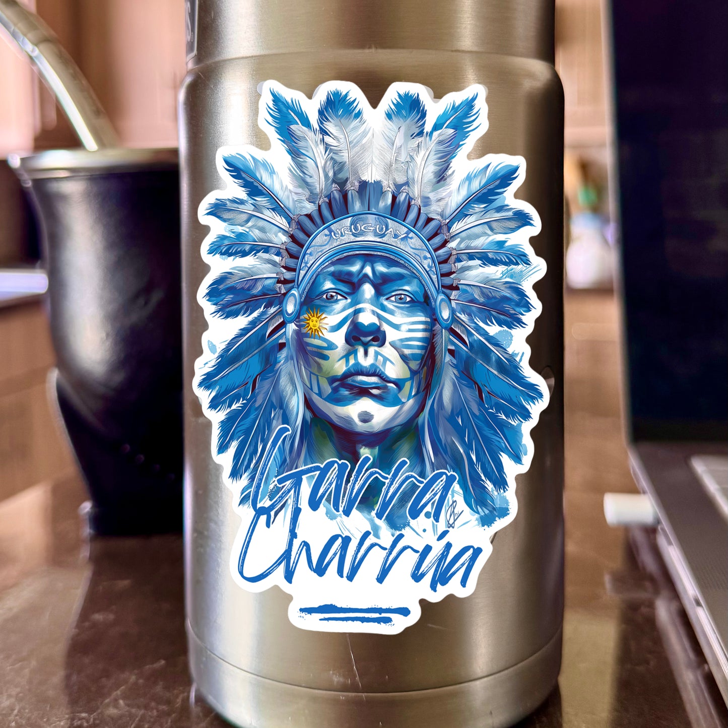 Charrua Stickers - Resistentes - 2 tamaños