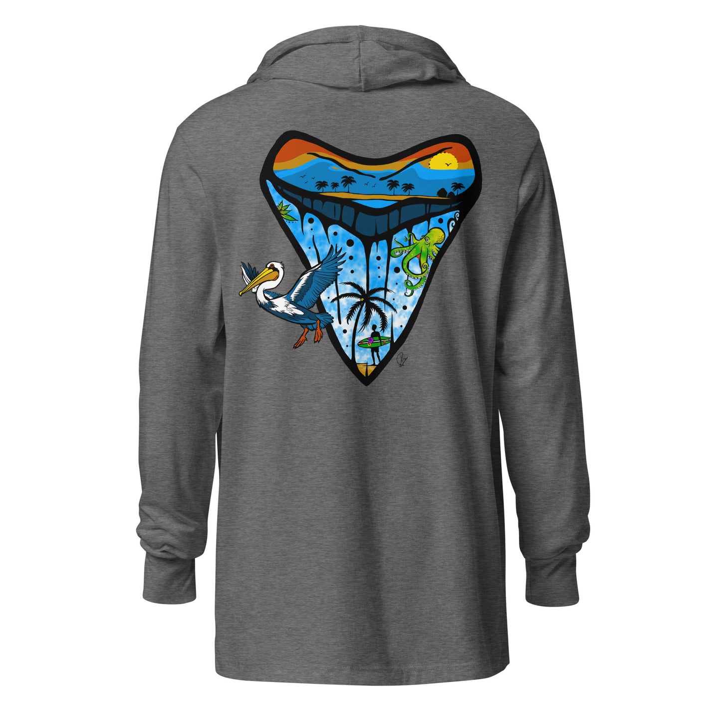 Shark Tooth - Hooded long-sleeve tee