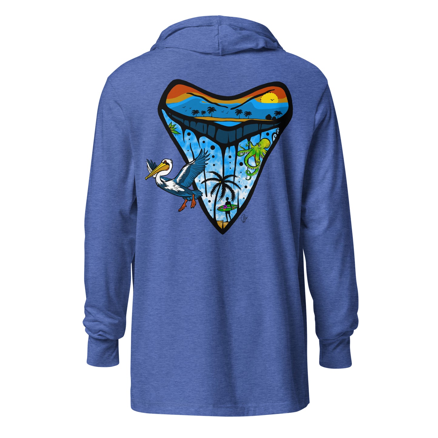 Shark Tooth - Hooded long-sleeve tee