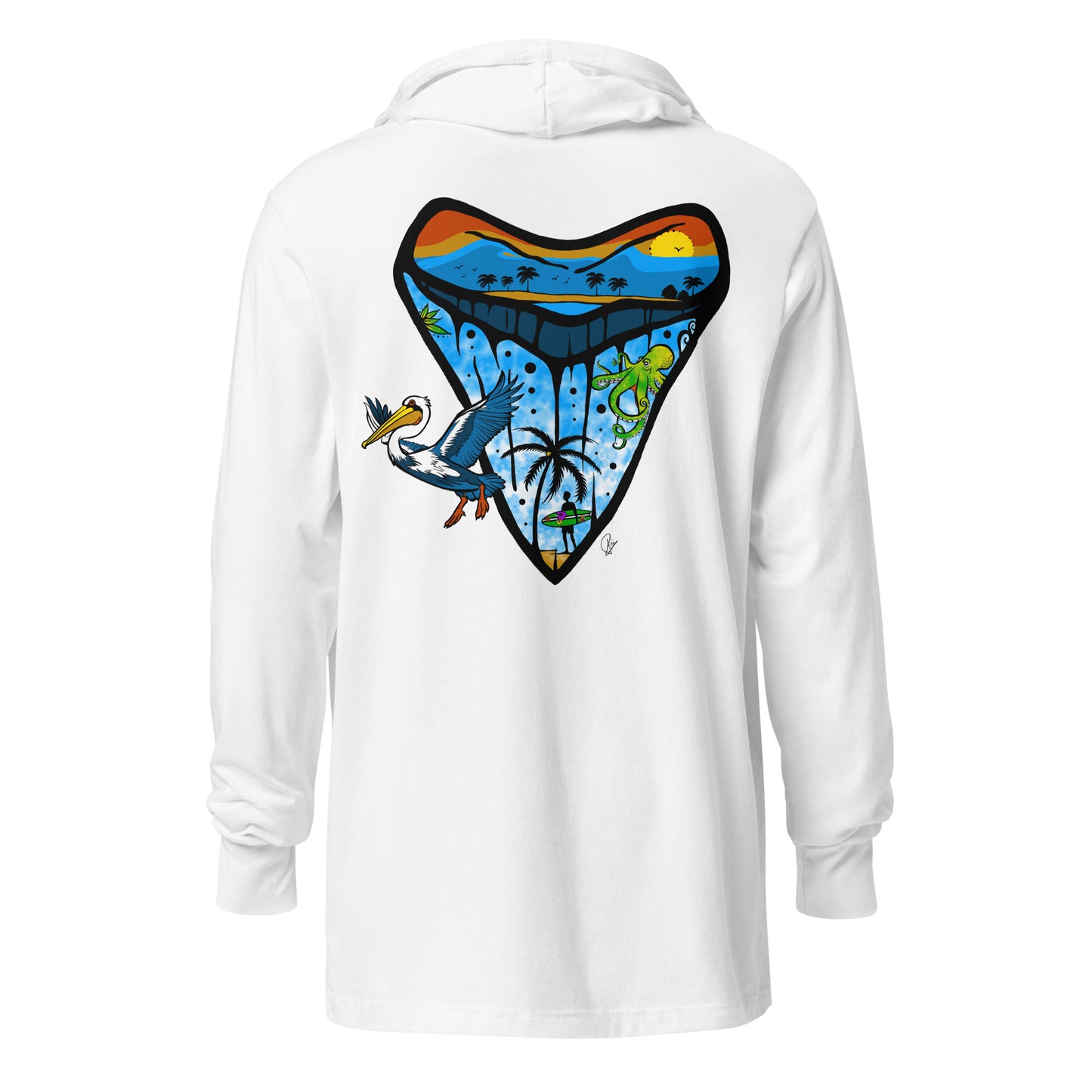 Shark Tooth - Hooded long-sleeve tee